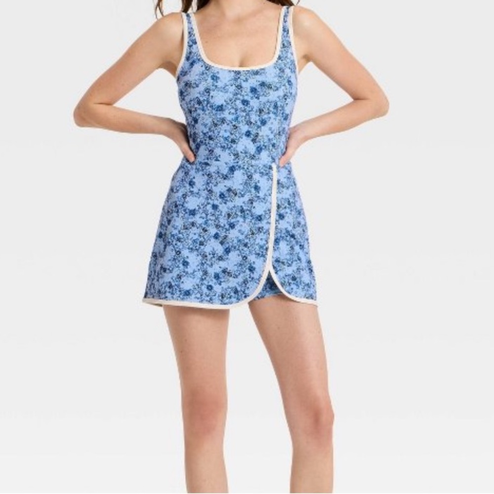 JoyLab Knit Piped Wrap Active Dress